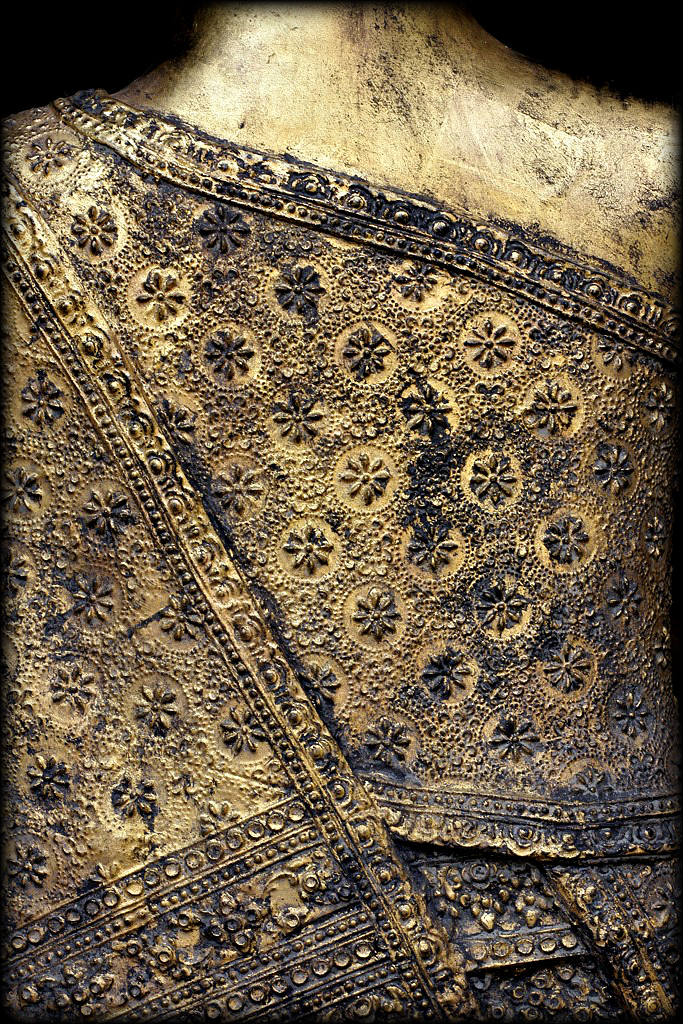 Pair Of 19C Bronze Thai Rattanakosin Buddhist Monks #HD397